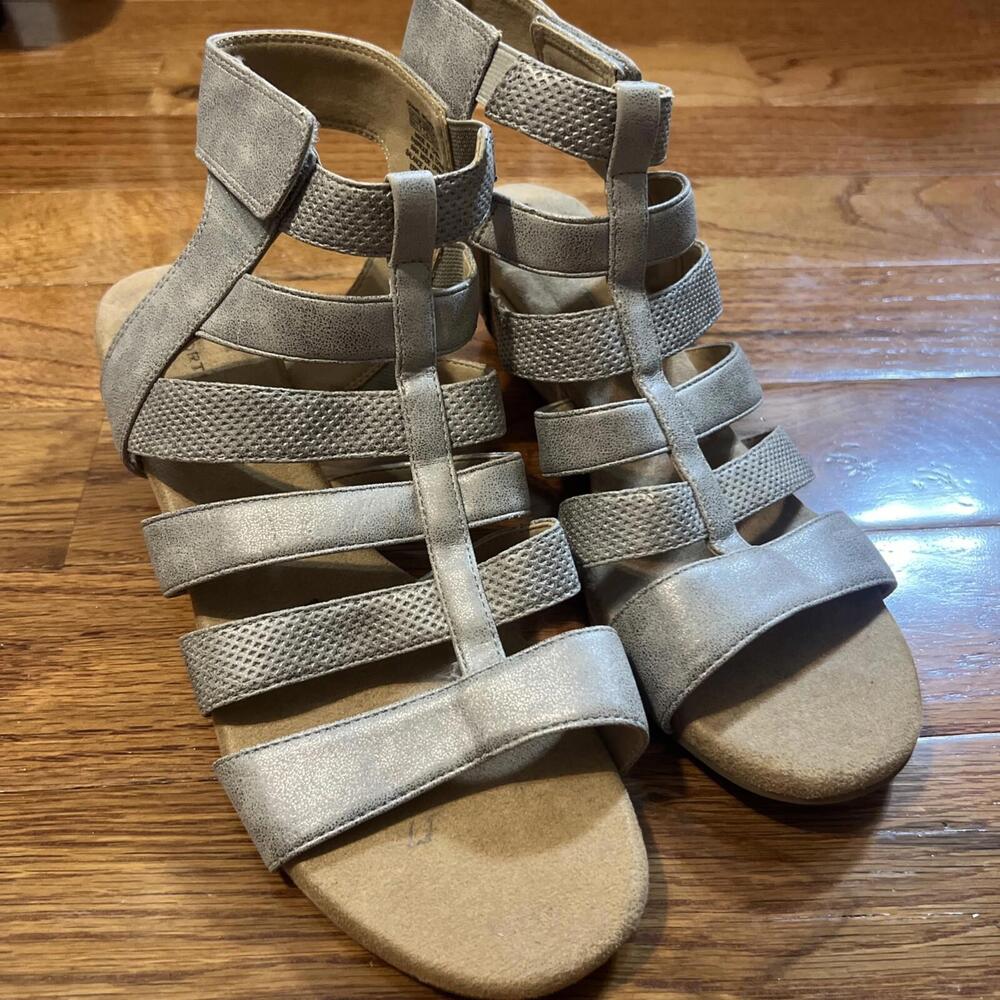 ROCKPORT STRAPPY SANDALS CORK WEDGE 1.5» CH4445 BNWOB Comfort Gladiator Size 9.5